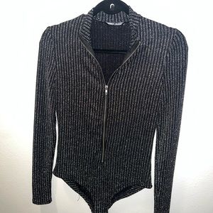 Long Sleeve Glitter Bodysuit